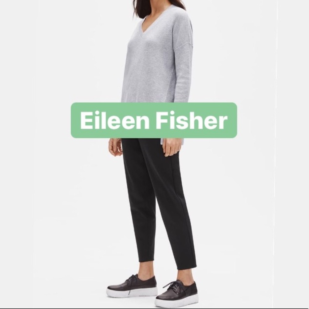 Knit Light Grey V Neck  3/4 Sleeve Tunic Sweater